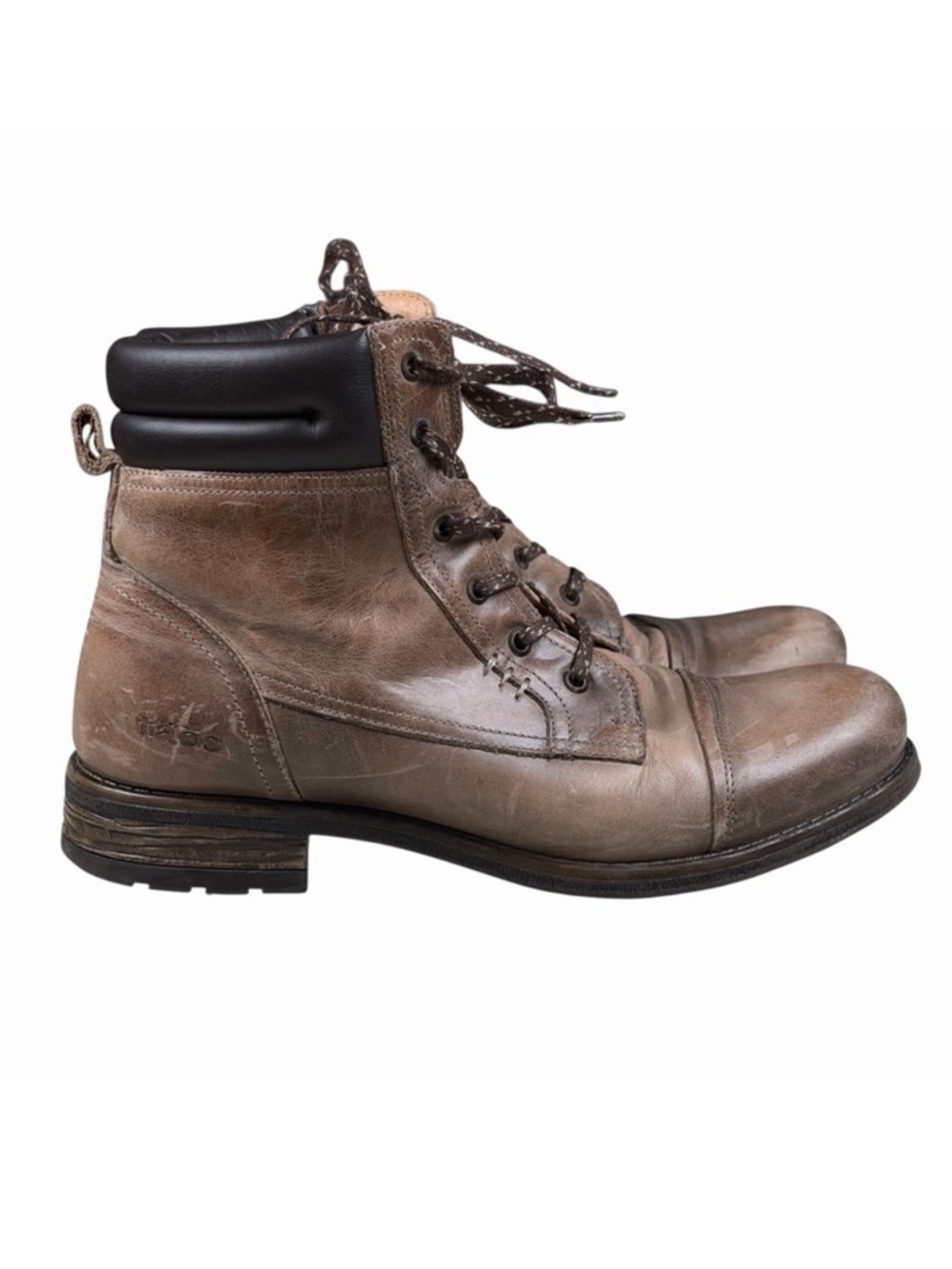 Taos Boots Women's 40 US 9-9.5 Capstone Zip Lace Up Bootie Tobacco Brown Leather